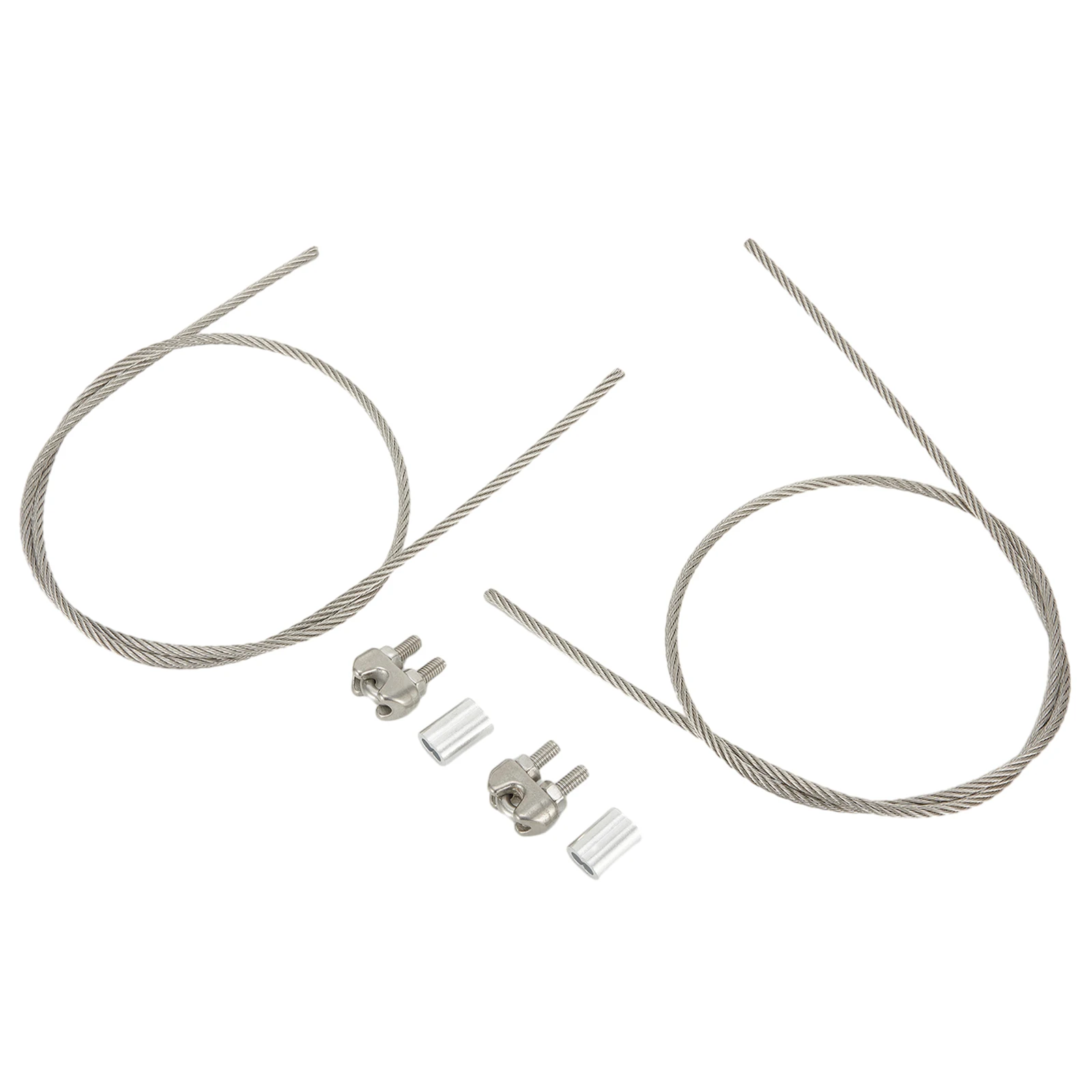 Corda fissa in acciaio inossidabile con forte capacità, con accessori, 2 pezzi, per balcone, piastra per celle solari