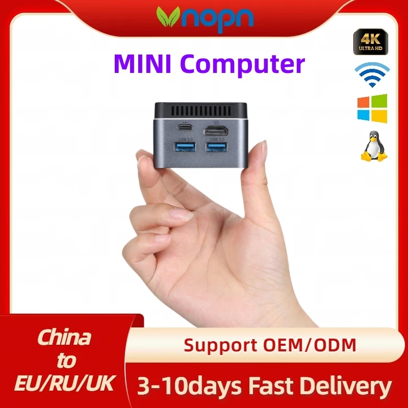 

Portable Small Size With Win 10 Linux Quad Core Celeron J4125 Business Industrial Computer