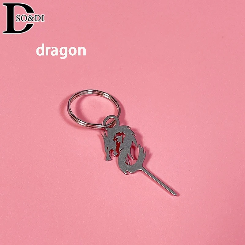 Chinese Zodiac Animal Shape Stainless Steel Needle For Smartphone Universal Sim Card Tray Removal Eject Pin Key Tool Thimble