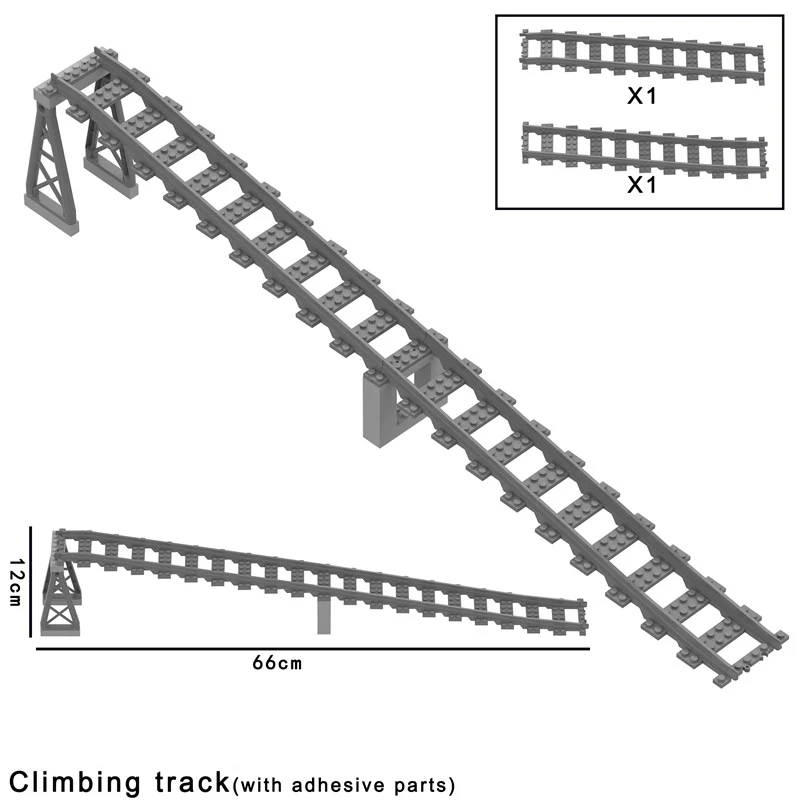 Stadstreinen Flexibele tracks Gevorkte rechte gebogen zachte rails Spoorschakelaar Bouwsteenbakstenen Kinderen DIY High-tech creatief speelgoed