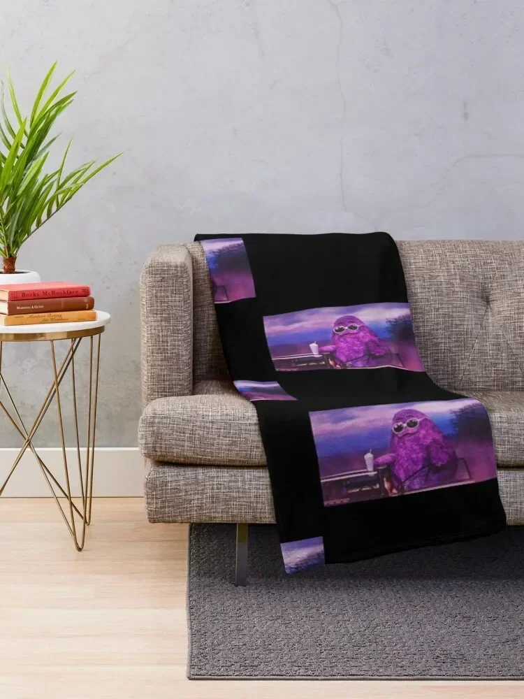 Grimace Birthday Shake Throw Blanket Furry Flannel heavy to sleep Decorative Sofa Blankets