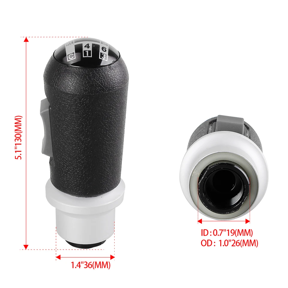 Pomo De Cambio De 6 Velocidades + R Para Scania – OEM 1485717 1377386 1369975, ABS Negro