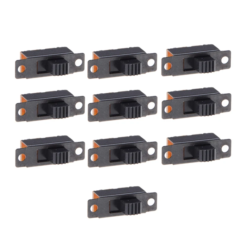 10 Pcs 2 Position DPDT 2P2T Panel Mount Vertical Slide Switch 6 Pin 0.5A 50V DC