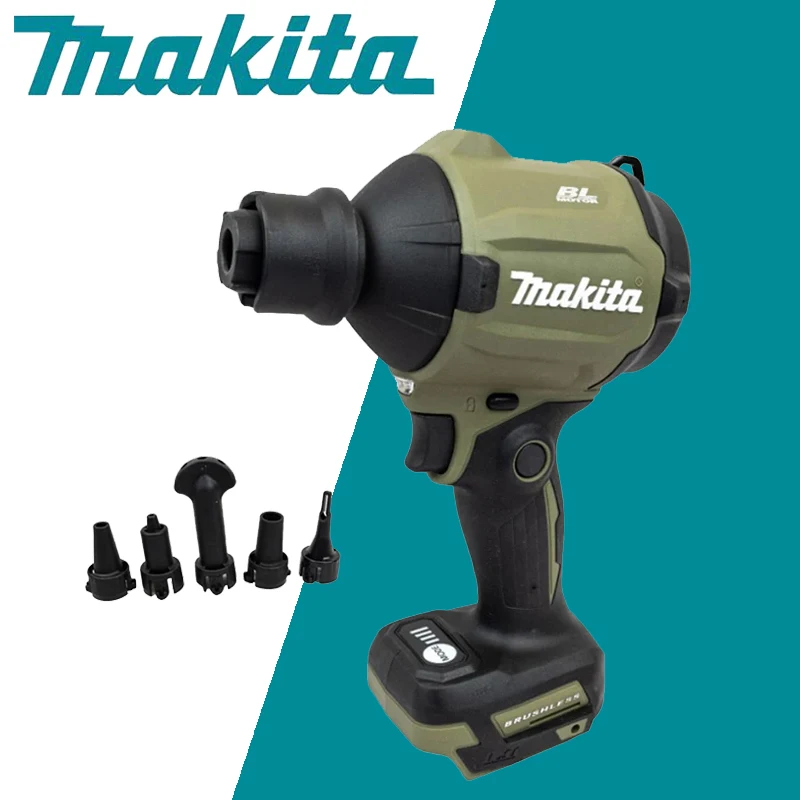 Makita DAS180ZO 18V Lithium Charged Air Blower Dust   Portable High-Power Cleaning Blowing Hair Dryer Army Green Power Tools