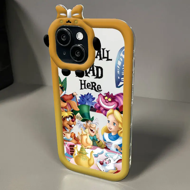 Disney Alice Cute For iPhone 15 14 13 12 11 Pro Max XS Max X XR 7 8 Plus 6S 5S Little Monster Phone Case