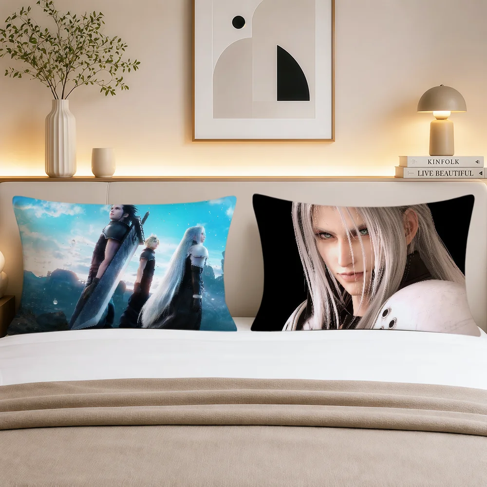 Fotografia 5: Capa de Almofada para Sofá Retangular Macia Decoração F-Fantasy para Casa, Sala de Estar, Dormitório, Cabeceira, Presente F-Final