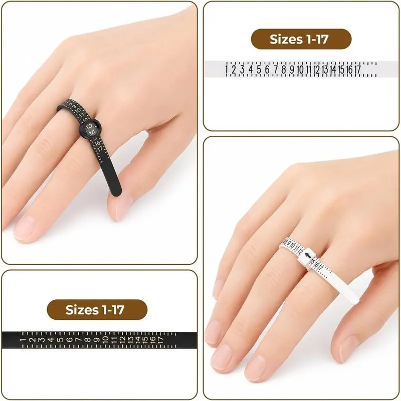 B62B 13Pcs Ring Sizer Measuring Tool Kit with Ring Mandrel, Ring Shaper, and Repair Tools for Jewelry Sizing and Fixing at Home