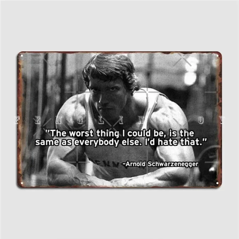 Arnold Schwarzenegger Poster Metal Plaque Funny Home Club Party Plaques Tin Sign Poster
