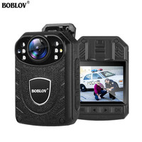 BOBLOV KJ21 Body Camera LCD Screens 64GB Body Mounted Camera 1296P Police Body Camera 10 Hours Recording Time Night Vision Cam