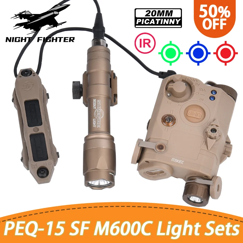 

Tactics PEQ 15 SF M300A M600C Flashlight Airsoft Pistol Gun Equipments Accsesories Military High Power Red Dot Green Blue Laser