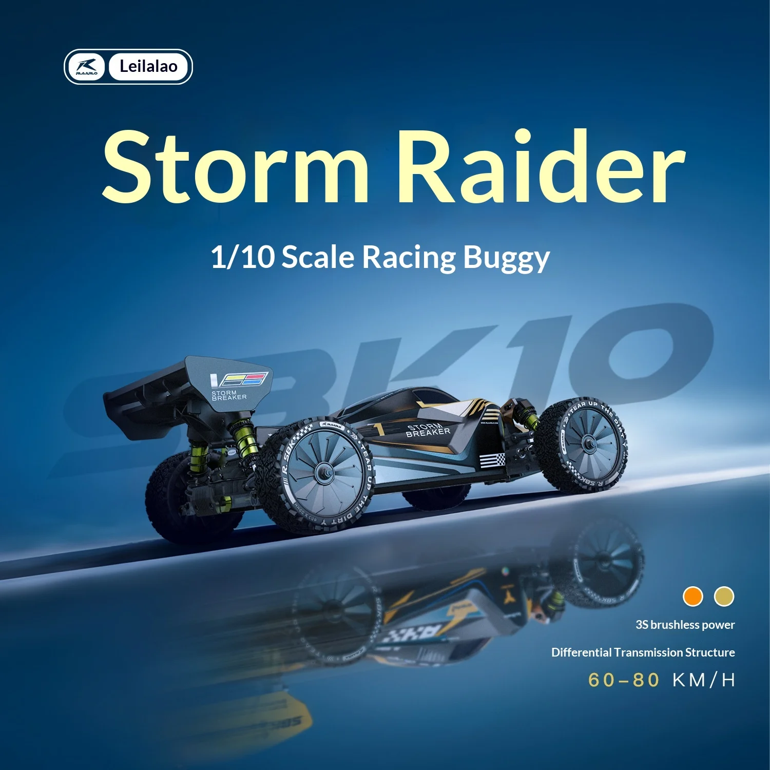 

Lailalo SBK10 Storm Striker 1/10 Racing Electric Brushless Motor RC Remote Control Car Four-wheel Drive Drift Plastic Indoor Use