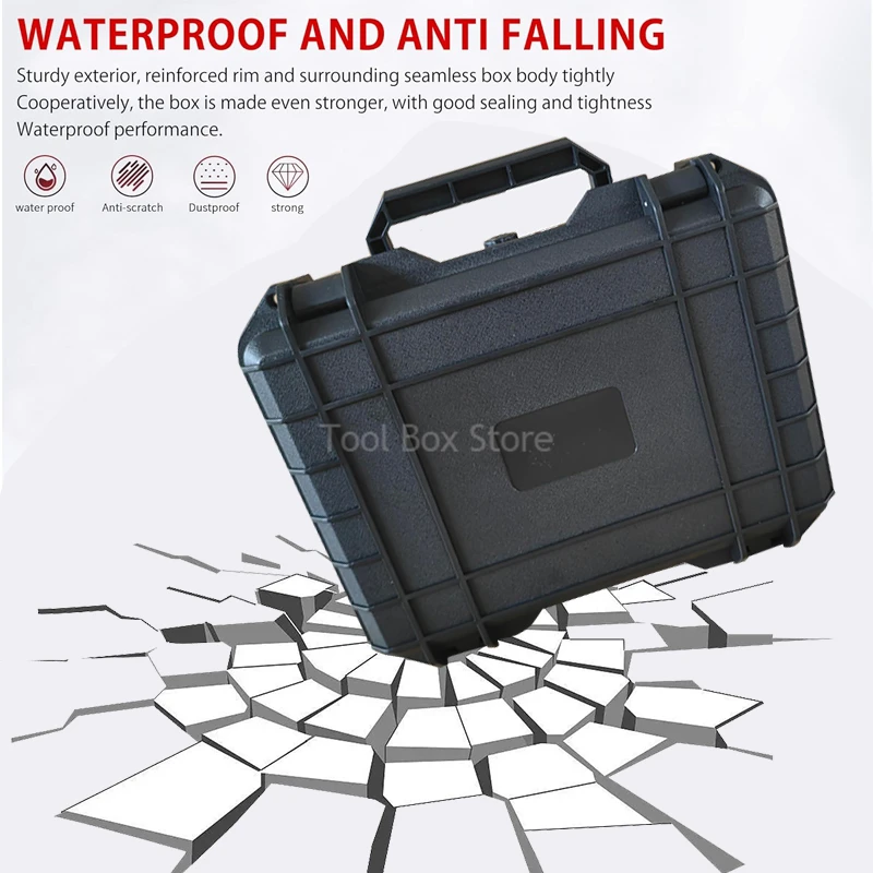 Waterproof Hard Case Box Shockproof Tool Case Bag Storage Box Safety Instrument Equipment Tool Box Portable Toolbox Organizer