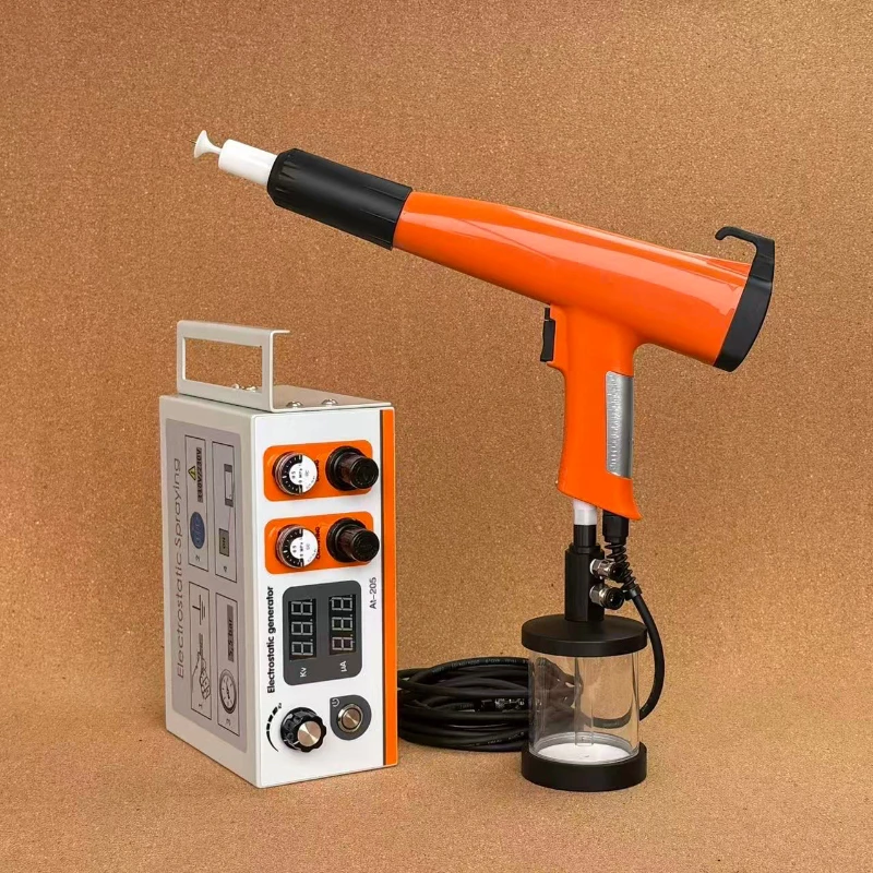 Digitale elektrostatische generatormachine en handmatig poedercoatingspuitpistool met poedertesttrechterbeker