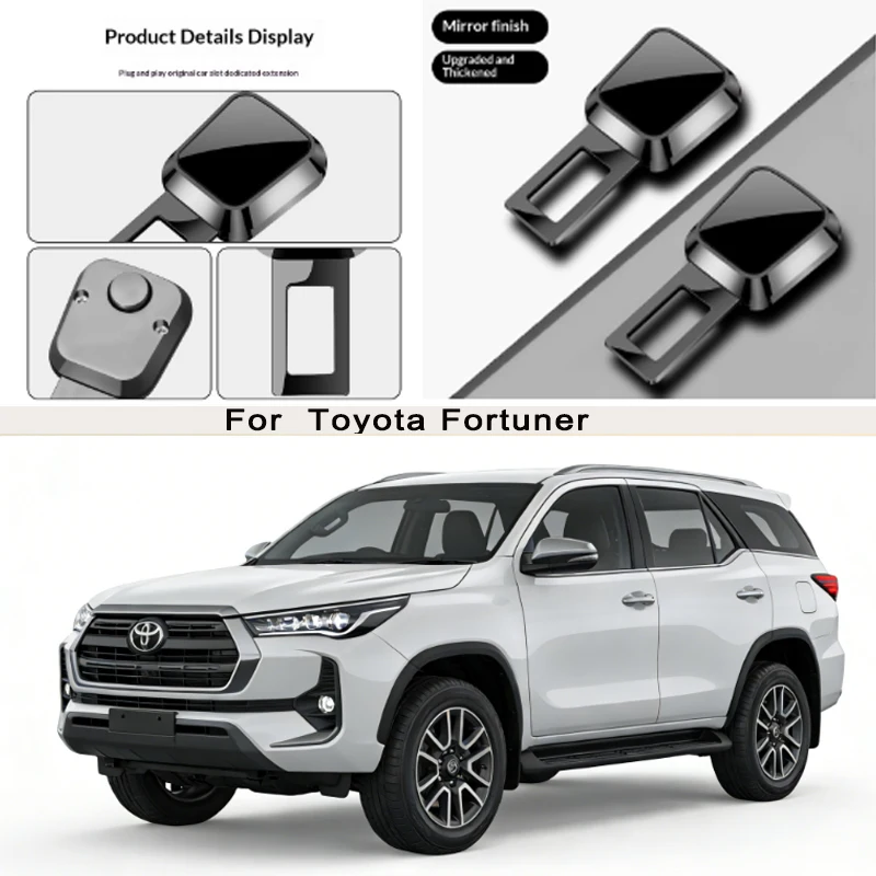 

for Toyota Fortuner Car Seat Belt Clip Extender Safety Seatbelt Lock Buckle Plug Thick Insert Socket Extender Safety Buckle