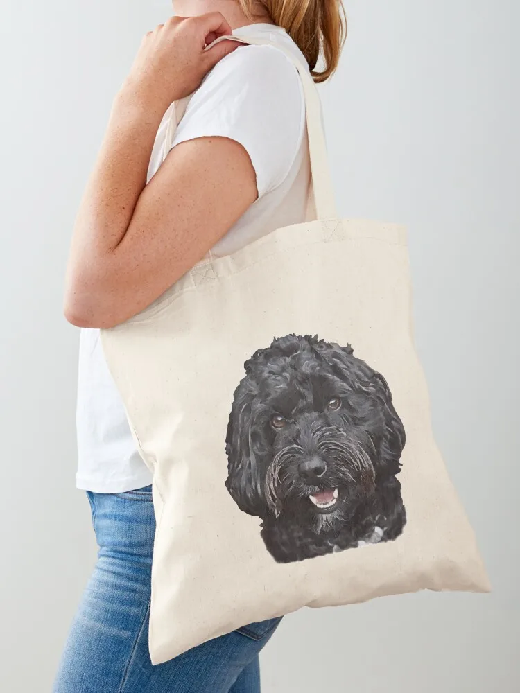 

Black Doodle / Cockapoo Dog Tote Bag reusable shopping bags Canvas shopper bag women canvas Canvas shoulder bag