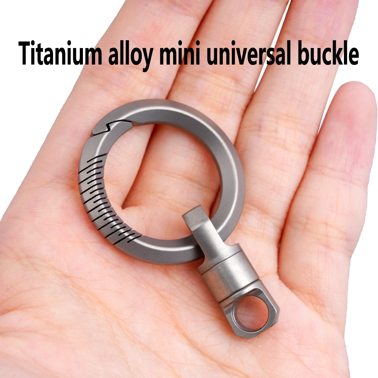 

Titanium alloy keychain,car keychain,durable universal buckle,mini universal keychain accessory,360 degree swivel keychain EDC