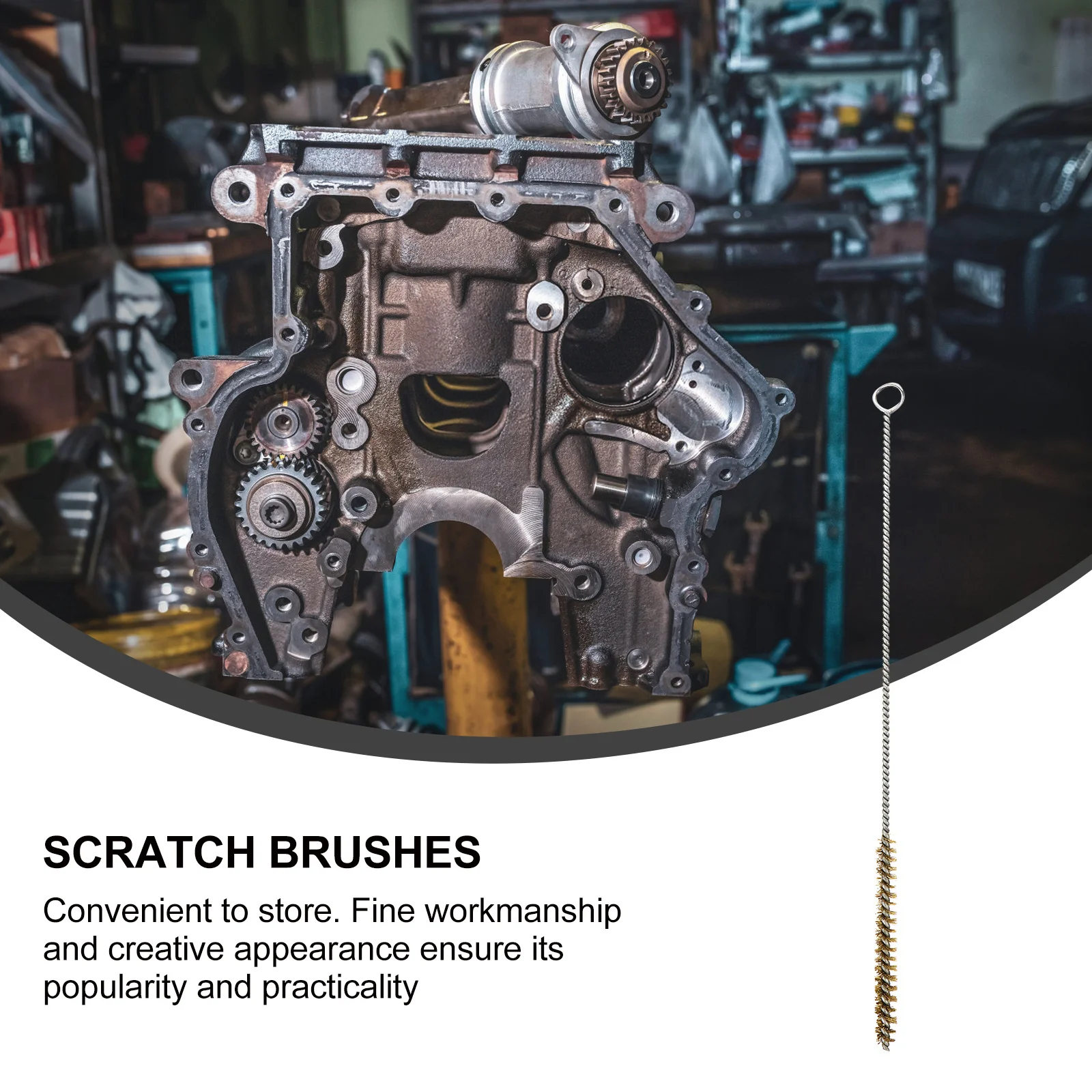 

Copper Wire Tube Brush Flexible Brass Bristle For Welding Slag Rust Removal Cleaning Tool Pipe Gap Motor Door Window Car