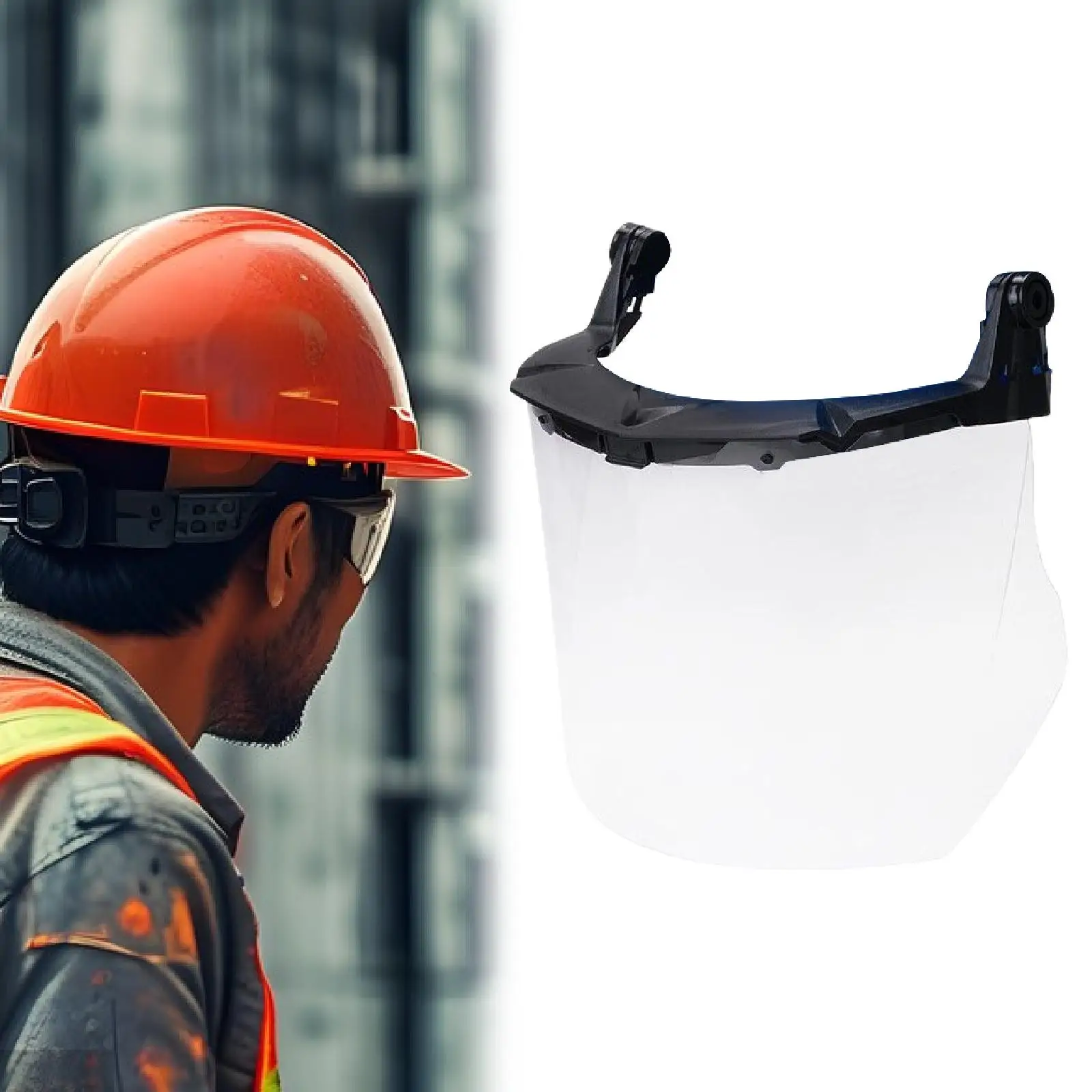 قناع درع الوجه بالكامل، قابل لإعادة الاستخدام، واقي الوجه الواقي للاستخدام الصناعي