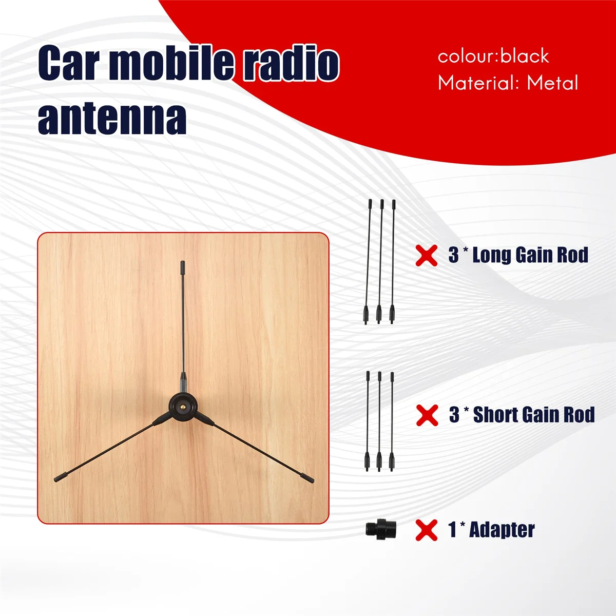 Para Nagoya RE-02 Antena de grade terrestre Antena omnidirecional aprimorada de rádio móvel A002
