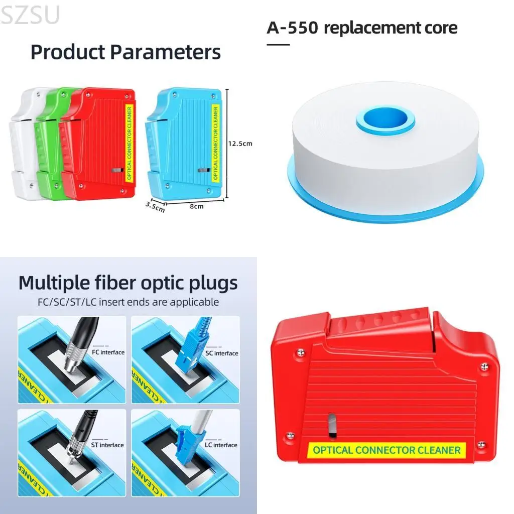 SZSU Multipurpose Opticals Fiber Cleaning Tool Box Reduces Loss In Communication Systems
