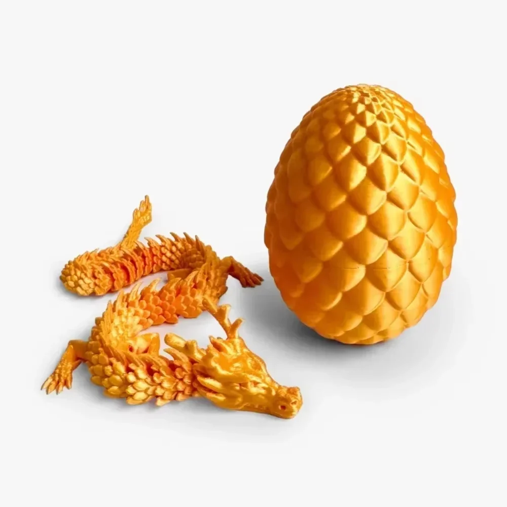 3d Printed 30cm Movable Joint Dragon Egg With Articulated Dragon Model Home Decor Room Sculptures Figurines Desktop Ornament