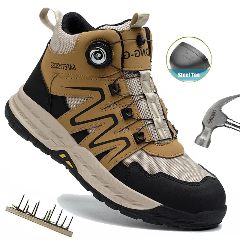 Qualtiy Safety Shoes Sneakers For Men Construction Working Boots Puncture Proof Anti-smash Industry Indestructible Safety Shoes