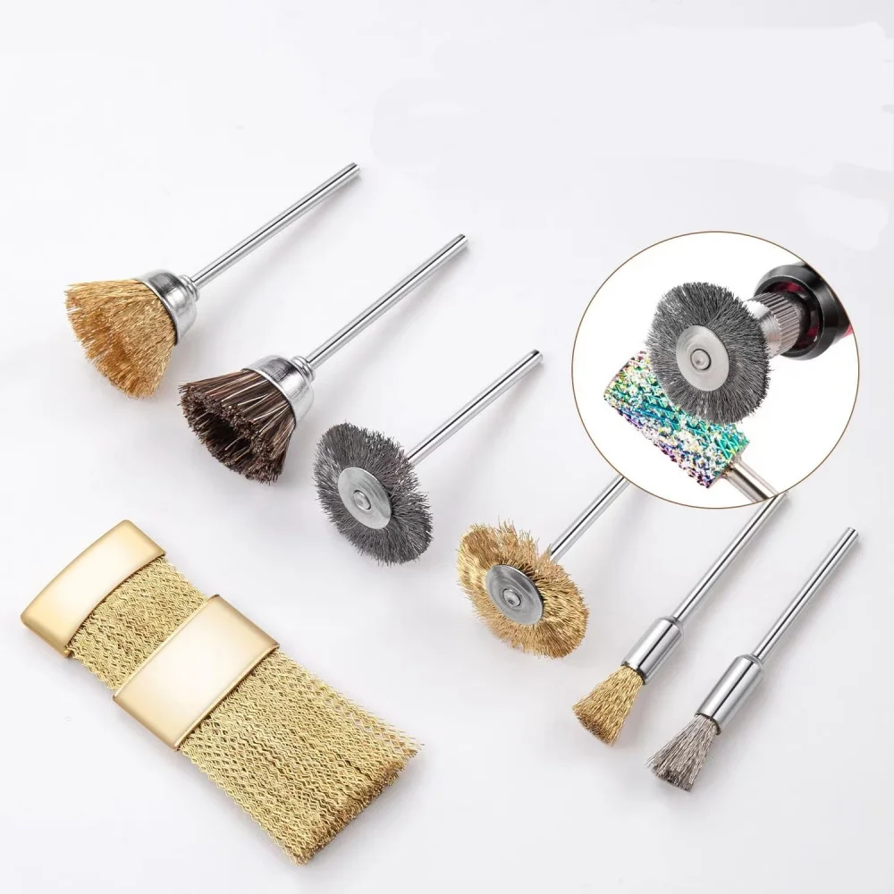 1pc Nail Drill Bit Cleaning Brush Portable Electric Manicure Drills Copper Wire Drill Brusher Cleaner DIY Nail Art Accessories