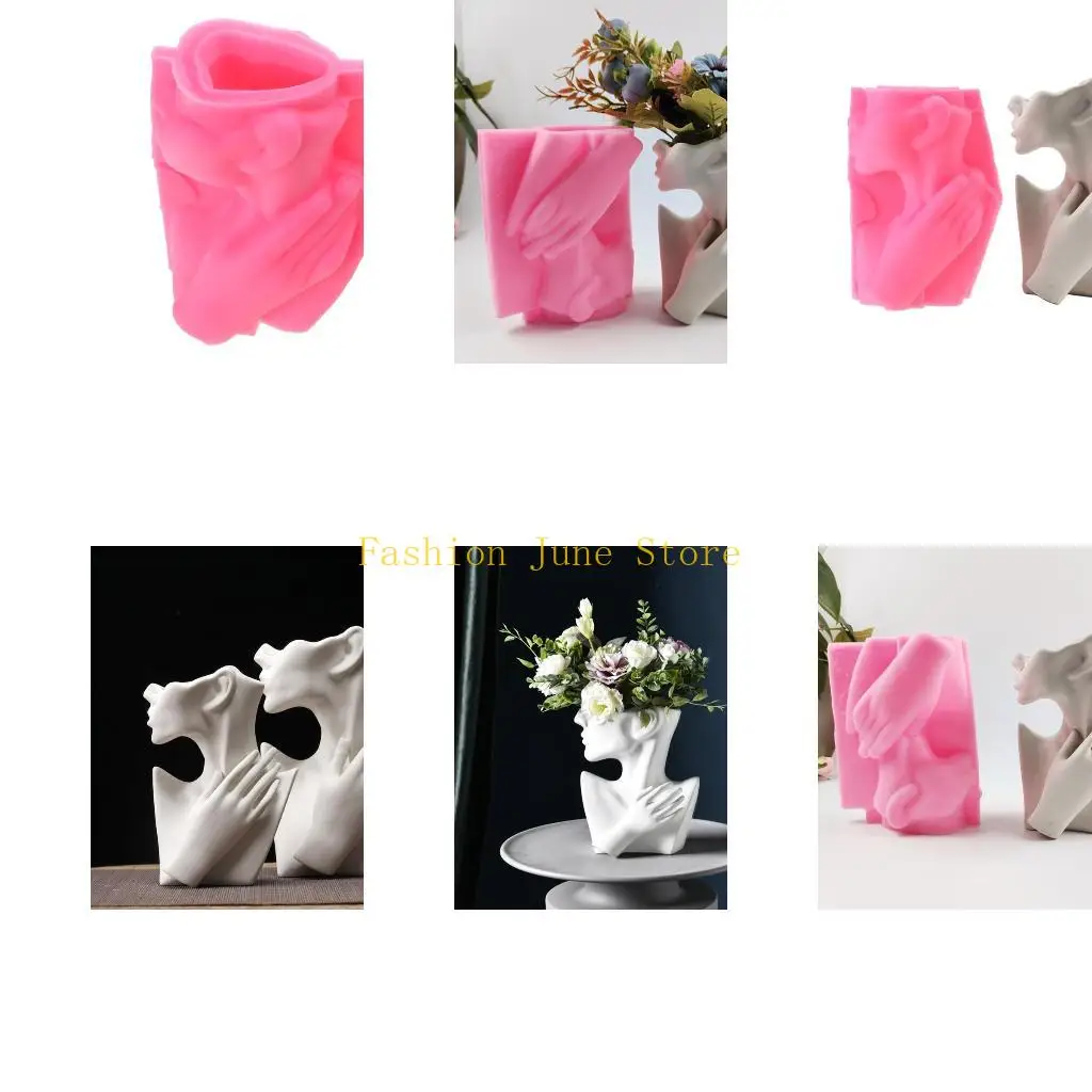 

N5KA Human Body Half-body Flower Pot Mold Epoxy Resin Casting Pot Mold