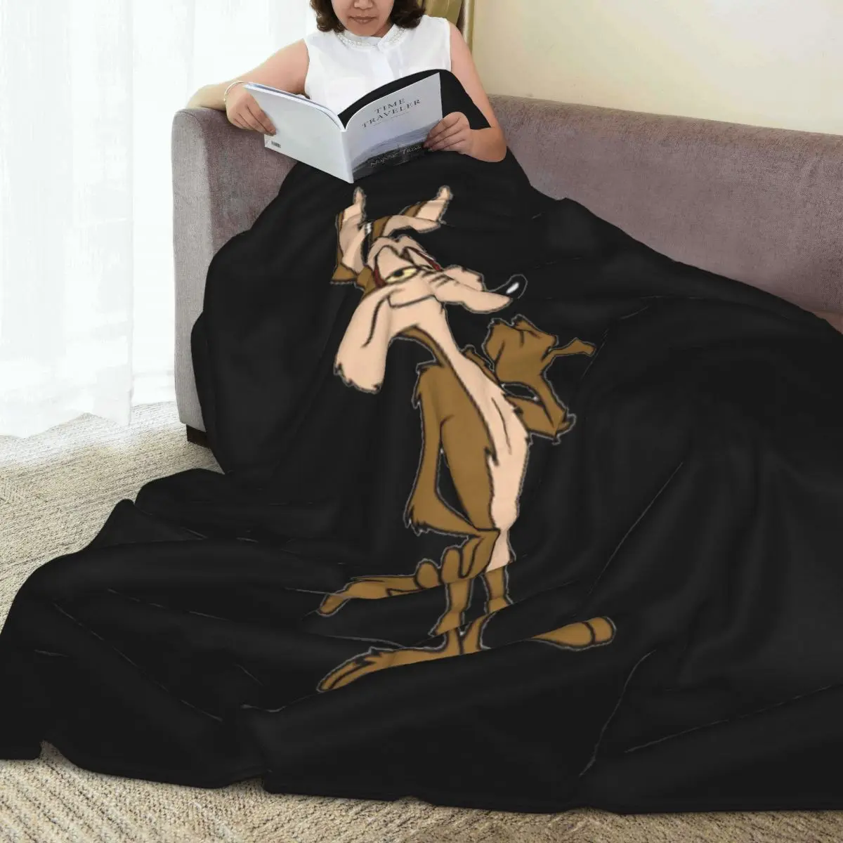 Roadrunner ذئب بطانية لينة الدافئة الفانيلا رمي بطانية المفرش للسرير غرفة المعيشة نزهة السفر أريكة المنزل #4