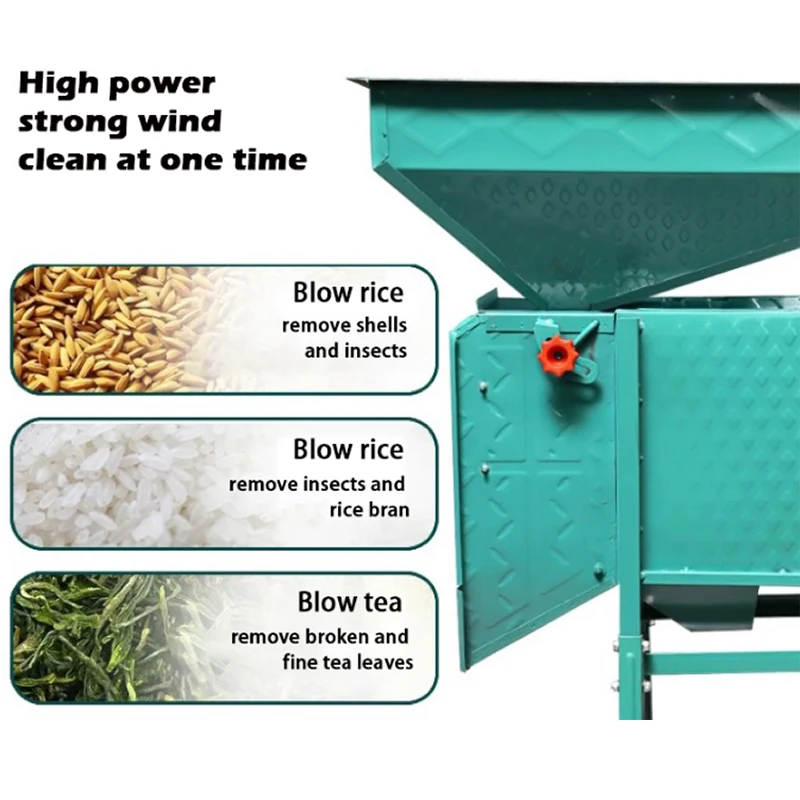 Electric Air Separator Multifunctional Grain Screening Machine Blown Leather  Impurity Straw Leaves Grain Screening Customized