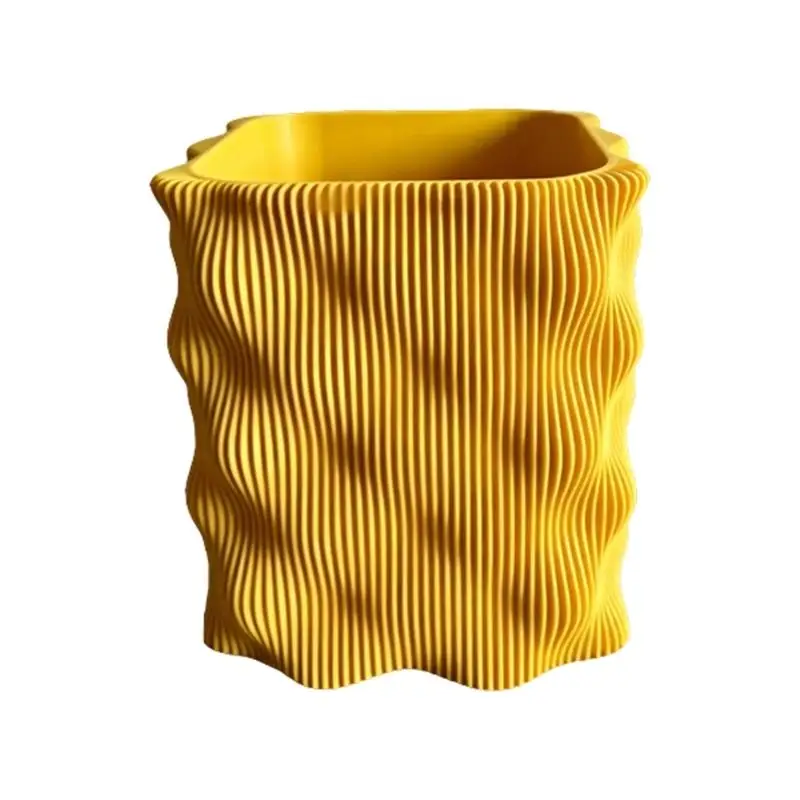 Compact Desk Organizers Cup with Striped Texture for Pens and Pencils Holder D2RC