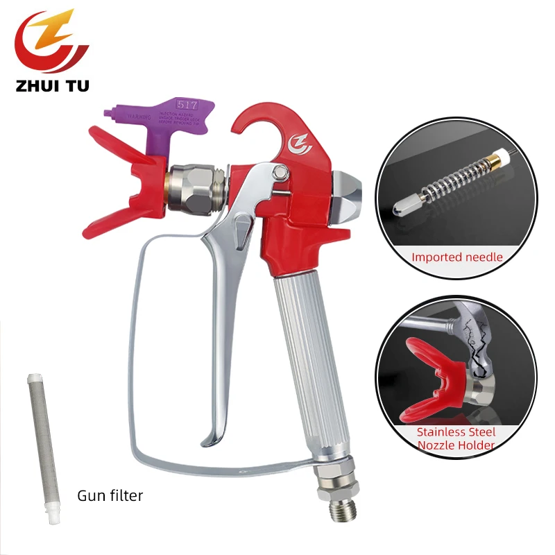 3600PSI High Pressure Airless Paint Spray Gun 517 Spray Tip & Nozzle Guard Pump Sprayer And Airless Spraying Machine