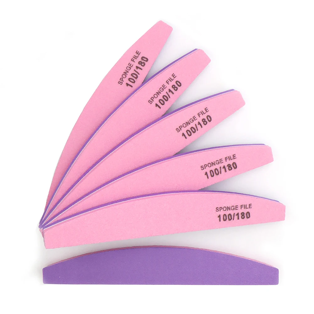 25개입 이중 색상 스펀지 네일 파일 버퍼 스트립 네일 용품 페디큐어 매니큐어 도구 광택 샌딩 파일 네일 액세서리
