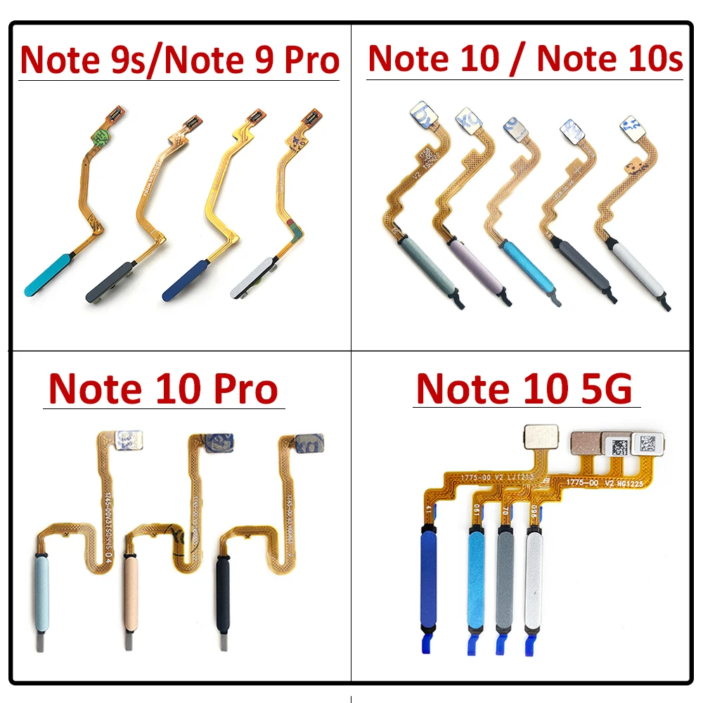 Nowy przycisk Home czytnik linii papilarnych Touch ID Flex Cable Ribbon dla Xiaomi Redmi Note 9 9s 10 10s Pro 5G