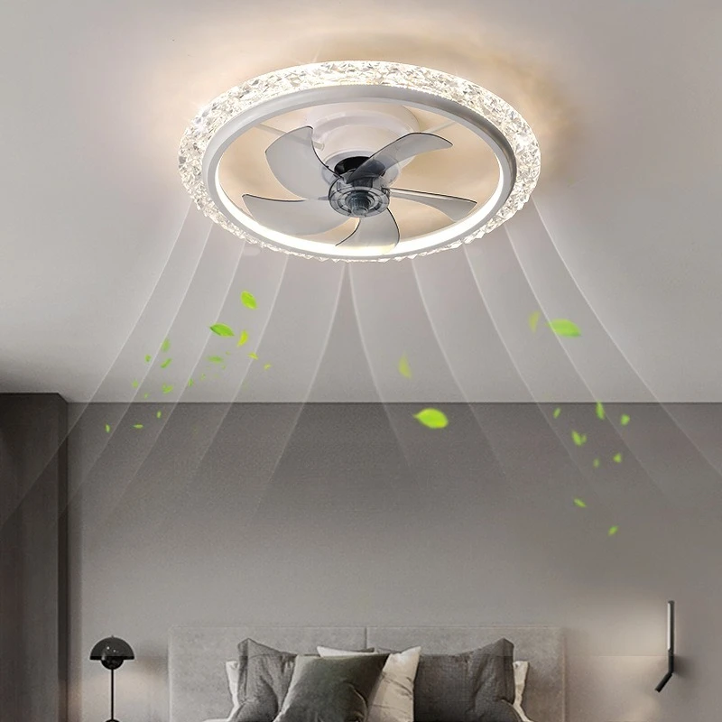 Bedroom Ceiling Fan Lights Nordic Creative Personality 360 Degree Shaking LED Art Ceiling Lamp Modern and Simple Fan Lamps Study