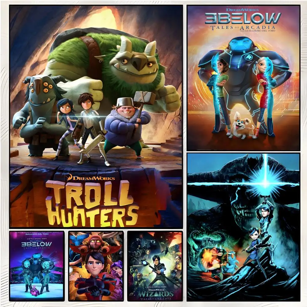 3Below: Tales Of Arcadia Fantasy Alien Painting Calligraphy Wall Art Mural Living Room Canvas Decor Gifts