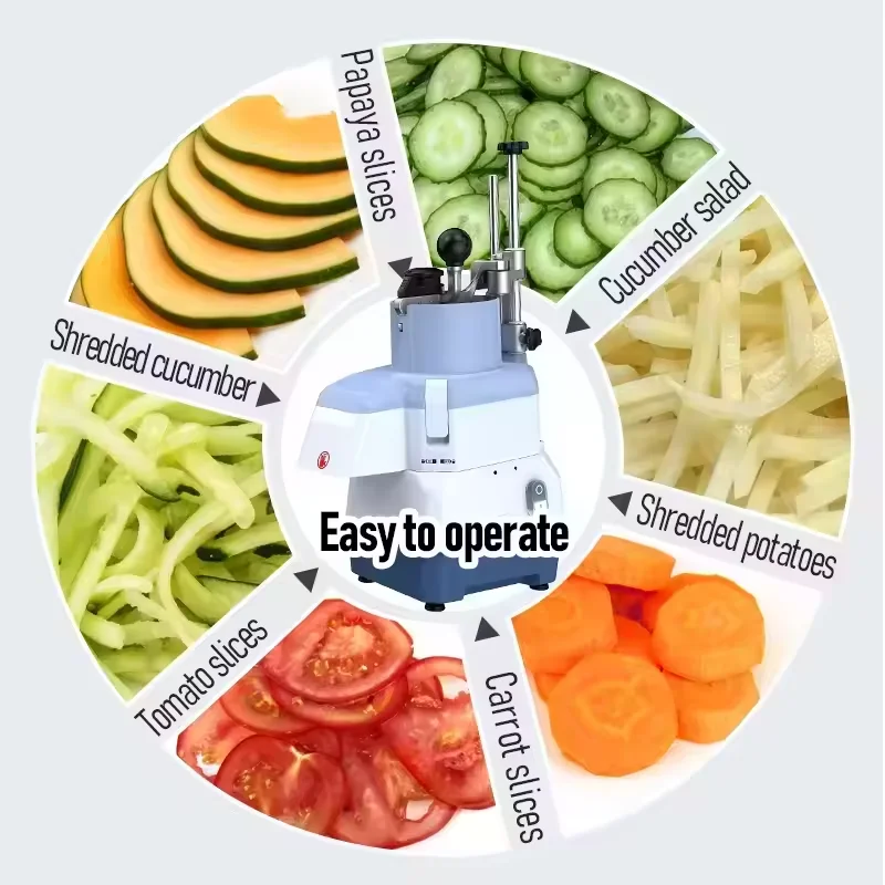 MOBOTECH Commercial Multi-function Vegetable Meat Slicer Potato Vegetable Food Chopper