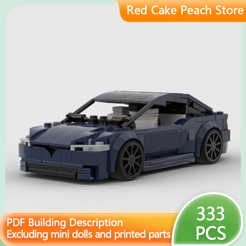 

Модель скоростного гоночного автомобиля MOC, строительные кирпичи, модель S, электрический седан, модульная технология, детские праздничные подарки, сборка игрушек, костюм