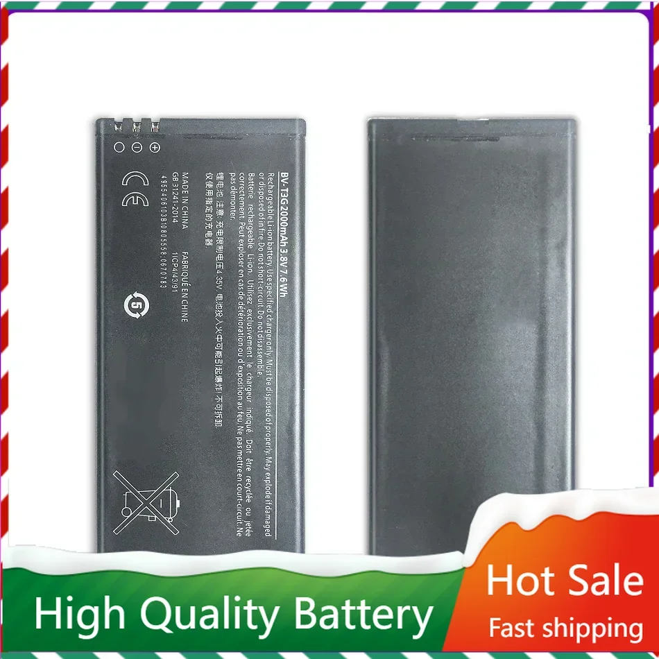 Battery BV-T3G 2000mAh for Nokia Microsoft Lumia 650 RM-1154 BVT3G BV T3G Portable Batteries for Cell Phone Warranty Track Code