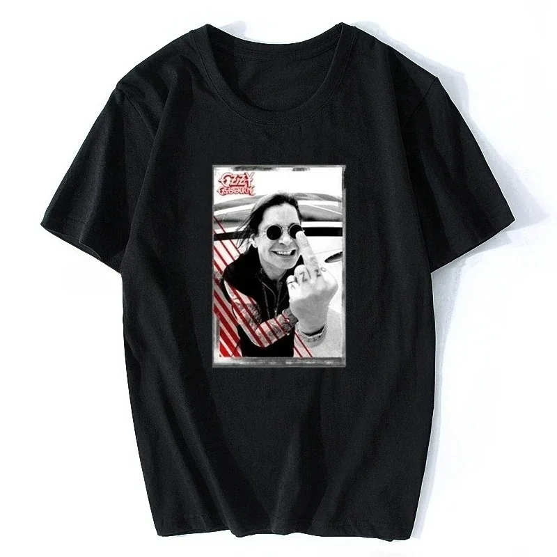 Divertida camiseta nova Ozzy Osborne dougt camiseta blanca de cintura alta regalo camiseta casual