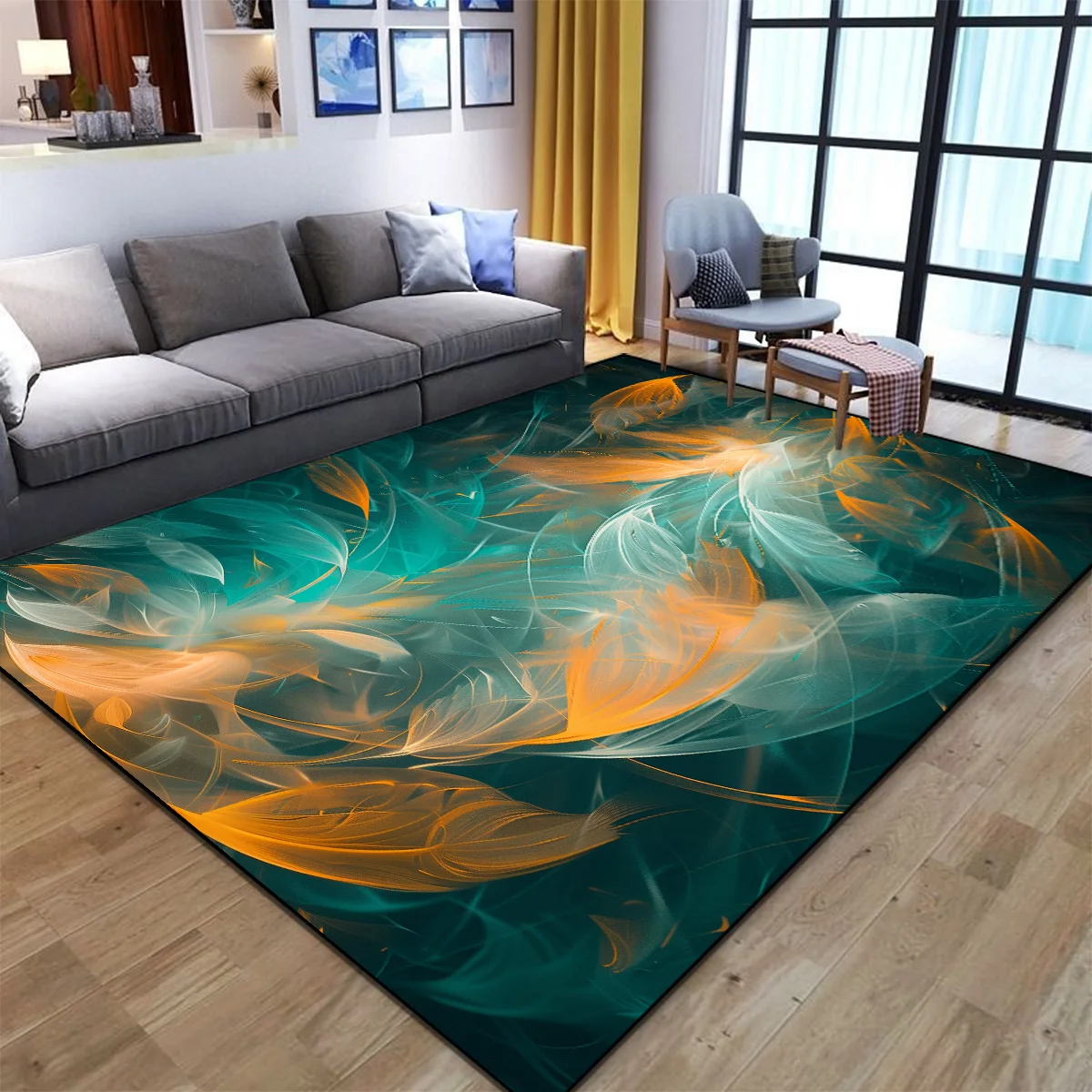 3D Abstract Carpet Living Room Decoration Home Geometric Optical Sofa Area Rugs Children Bedroom Decor Non-slip Floor Mat Tapete