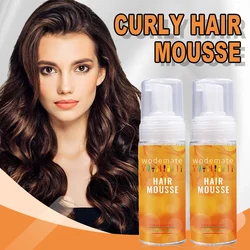 Wodemate cabelo encaracolado espuma mousse para perucas forte segurar estilo mousse nutritivo curling hidratante anti-frizz 5.02 onça