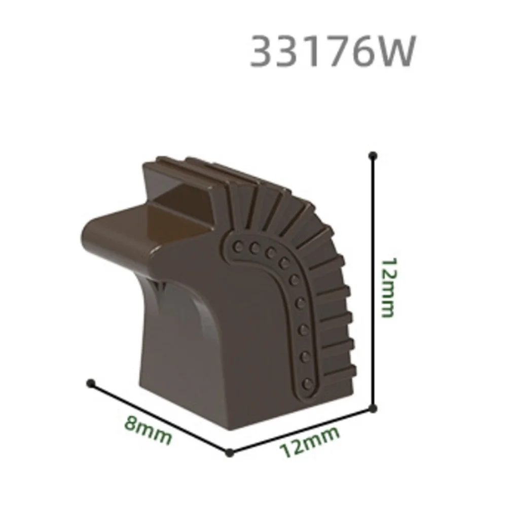 MOC 10PCS 33176W กระดูกสันหลังโค้งตกแต่งบล็อกอาคารพิเศษ Part อิฐใช้งานร่วมกับอนุภาค IDEA ของเล่นเด็กของขวัญ