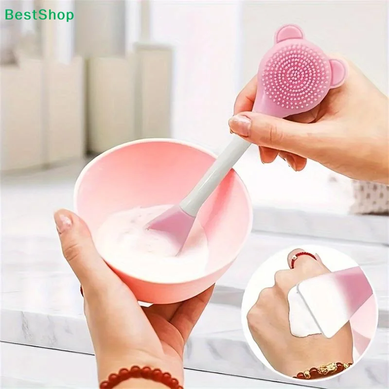 ♥ Rosa Hautpflege-Pflegeset |   Kulturbeutel-Set mit Kopfband, Haargummis, Gesichtsbürste und Schwamm