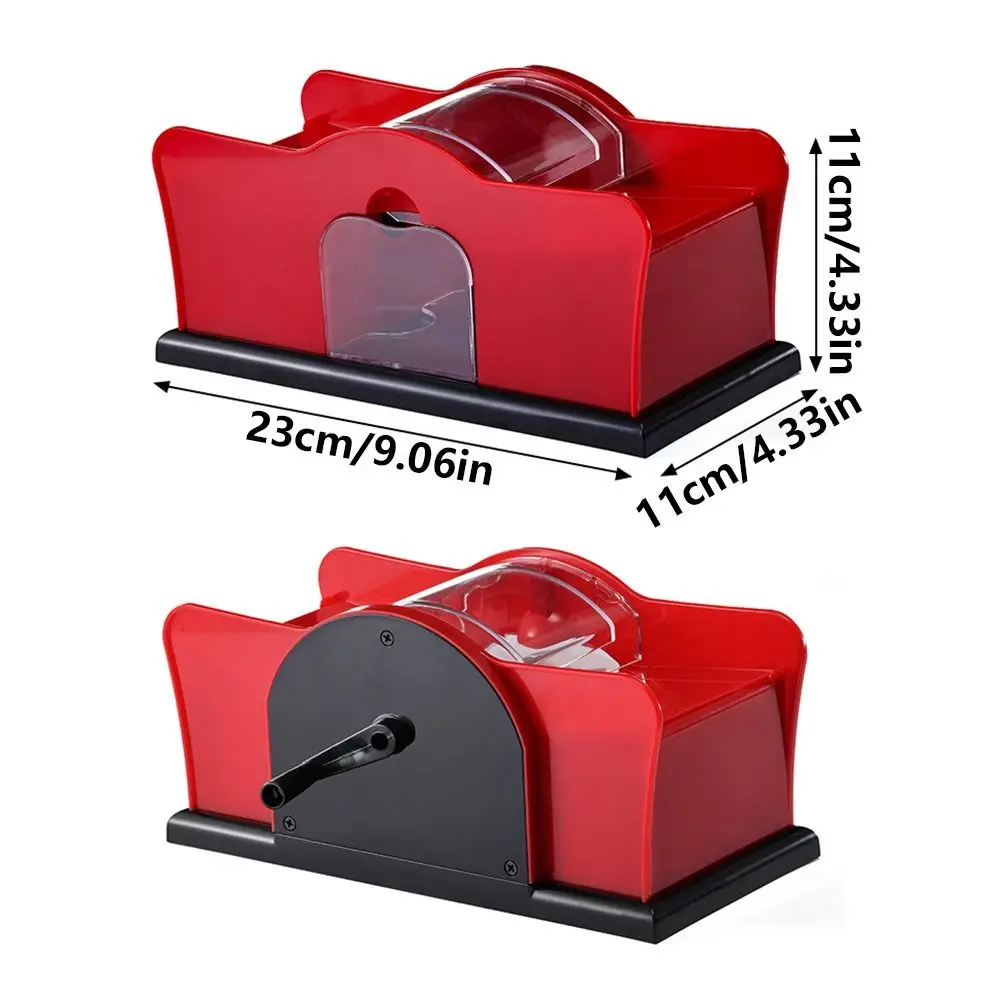 Easy-To-Use Manual Card Shuffler Anti-Cheat Mechanism with Handle Poker Card Shuffler Fair Play 2 Deck Capacity