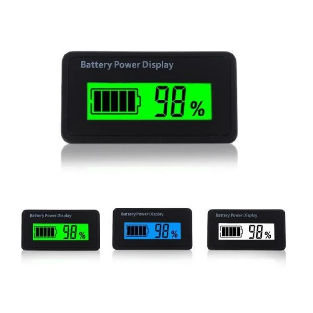 Digital Battery Capacity Monitor 12V 24V 48V Universal LCD Voltmeter for Car Motorcycle Lithium Lead-acid Battery Tester