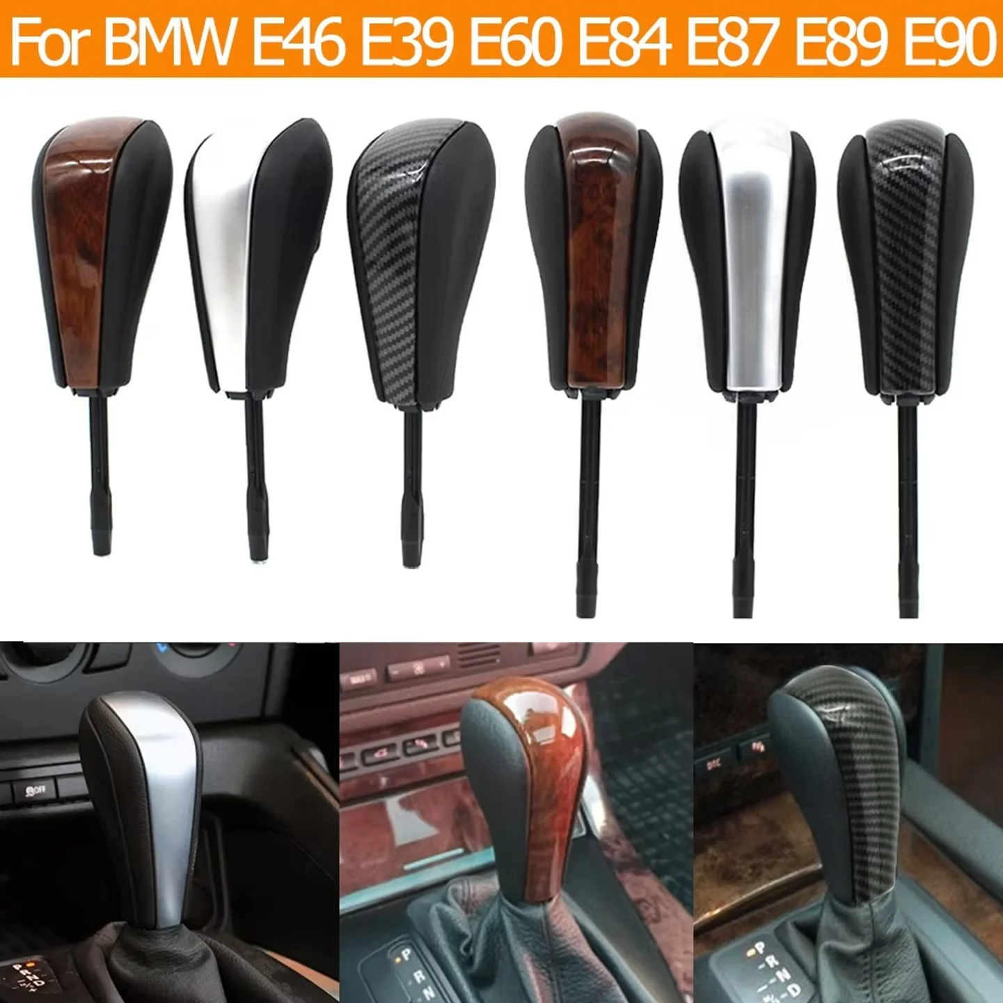 Car Gear Shift Knob Lever Shifter Stick For BMW 1 3 5 7 X1 X3 X5 Z3 Z4 Series E46 E39 E36 E53 E60 E83 E84 E85 E86 E87 E89 E90