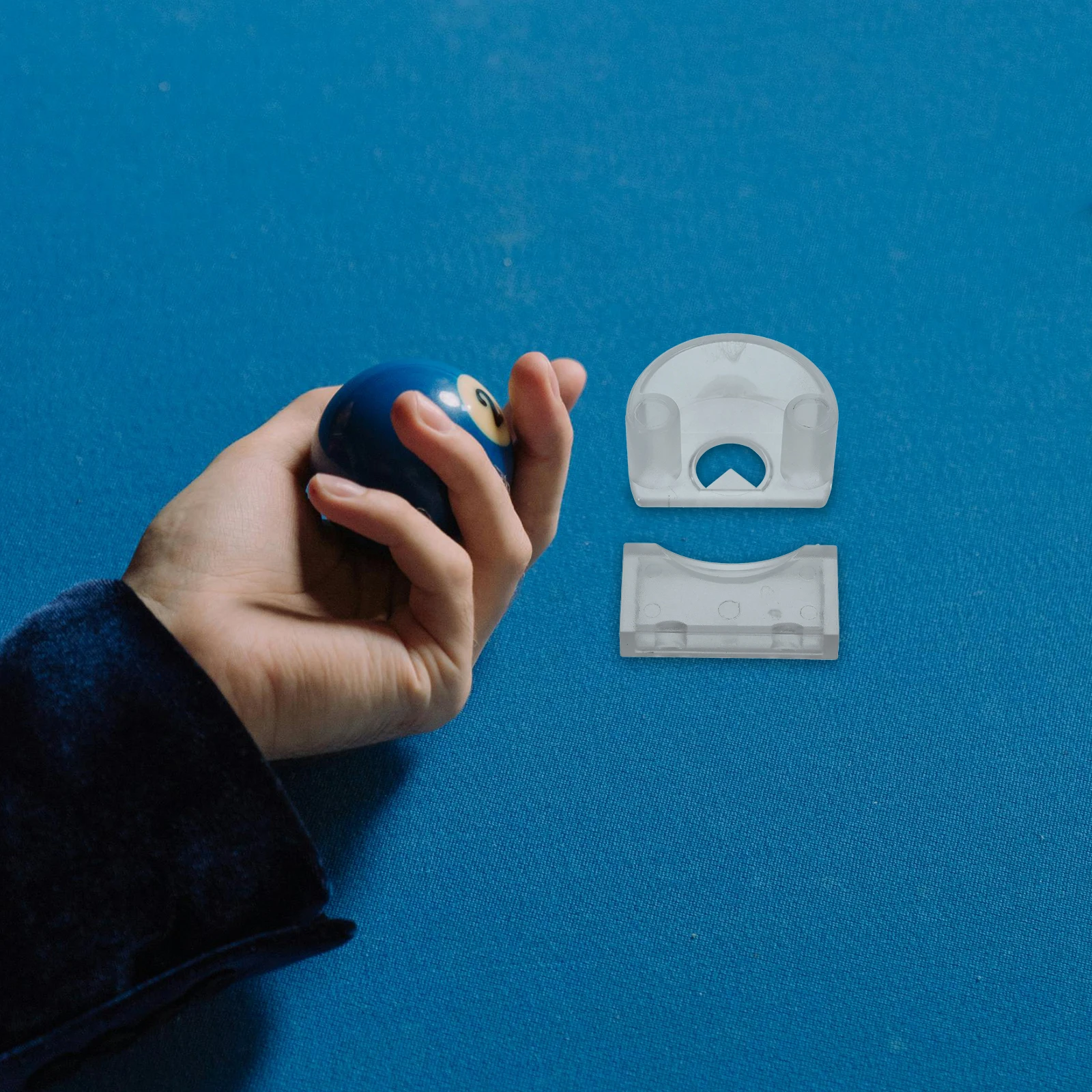 

2 Pcs Billiard Ball Locator Plastic Roller Blind Fittings Pool Queue Holder Cue Chalk Accessories Billiards Cues