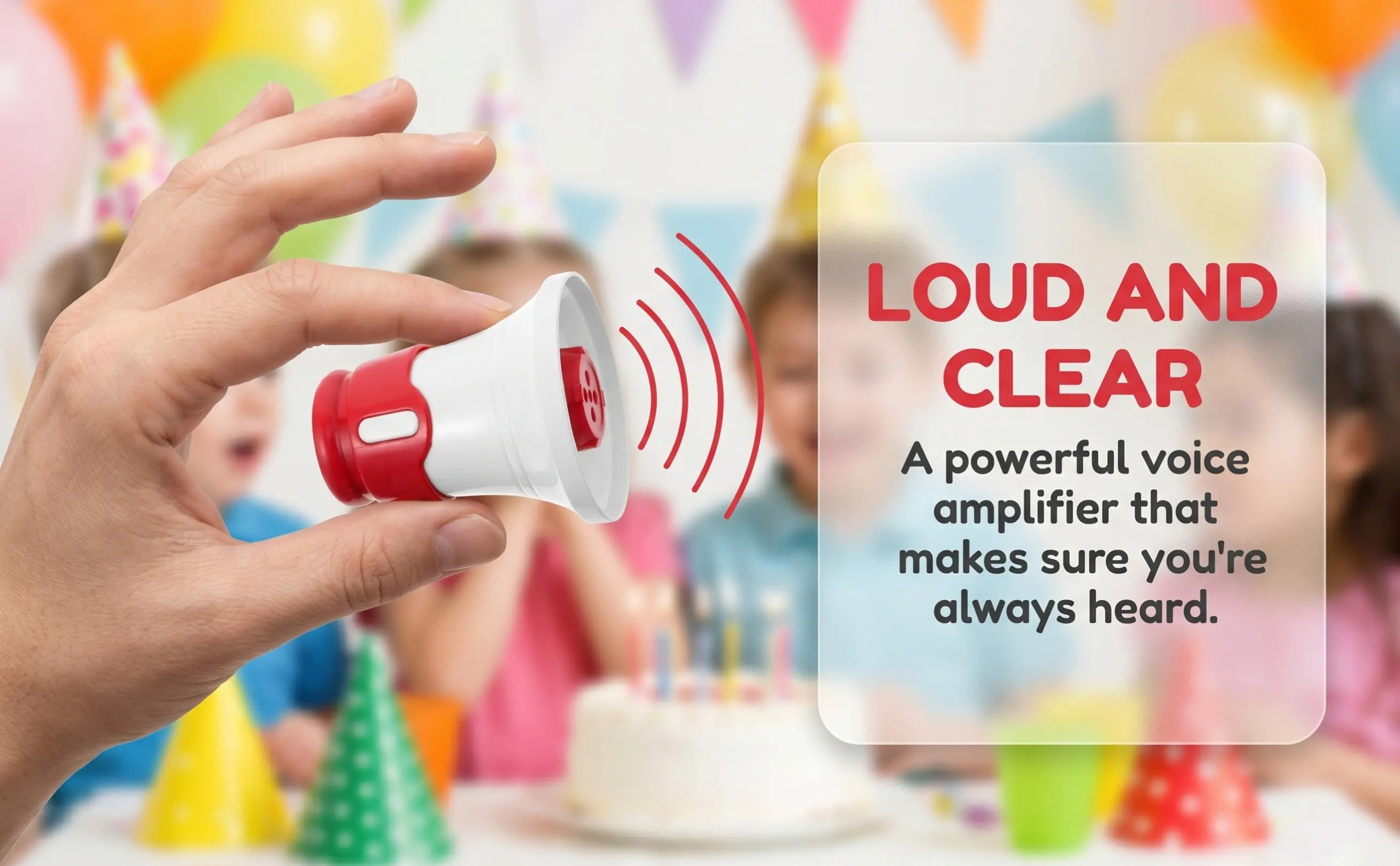 2Pcs Children's Horn Keychain Mini Megaphone Portable Handheld Speaker Clear Sound for Outdoor Events Team Gifts Birthday