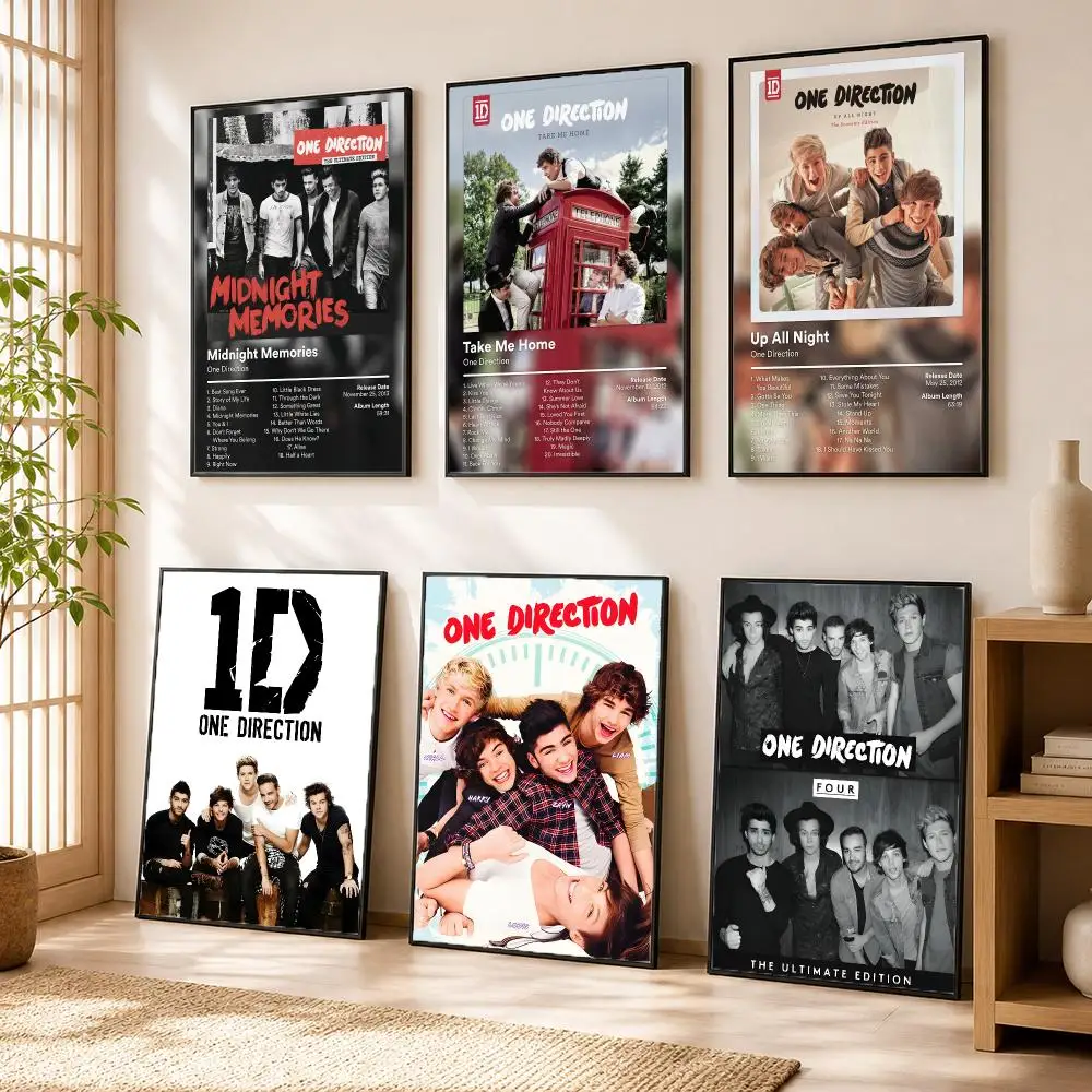 O-One Direction Singer Band Poster Modern Home Living Bedroom Bar Hallway Waterproof Wall Art Aesthetic Decor